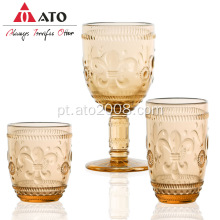 ATO em relevo Amber Luster Custom Glassware Cup